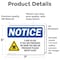 Signmission Radiation & Laser Sign, 5 in H x 7 in W, Vinyl Decal, Rectangle OS-2PACK-NS-D-57-L-19077 - alternate 4